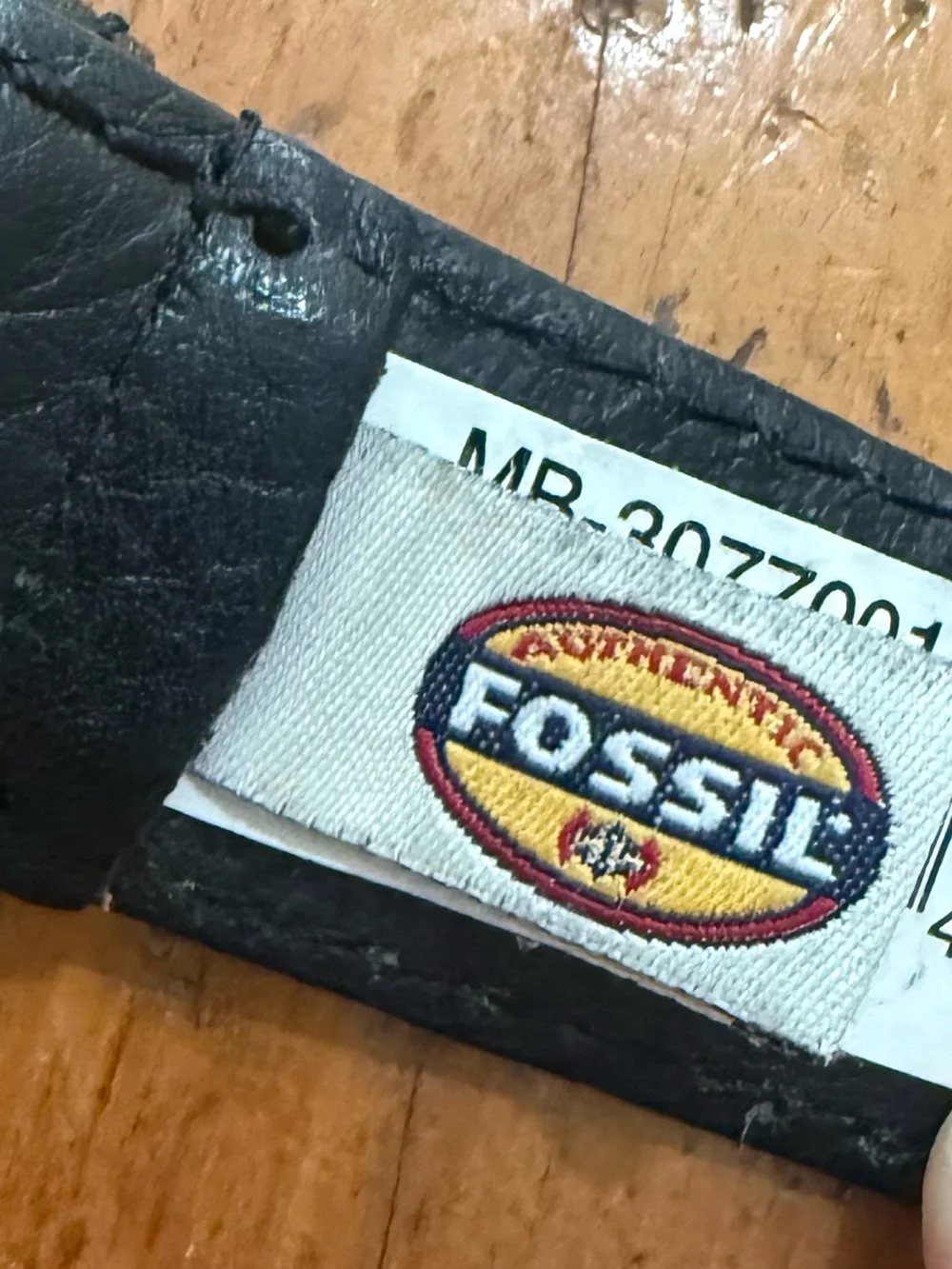Fossil Classic Brody Black Leather Belt with Silver Buckle